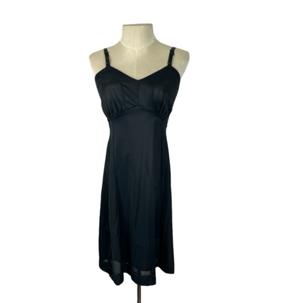 Vintage‎ Black slip slipdress dress size 32 lingerie trendy romantic